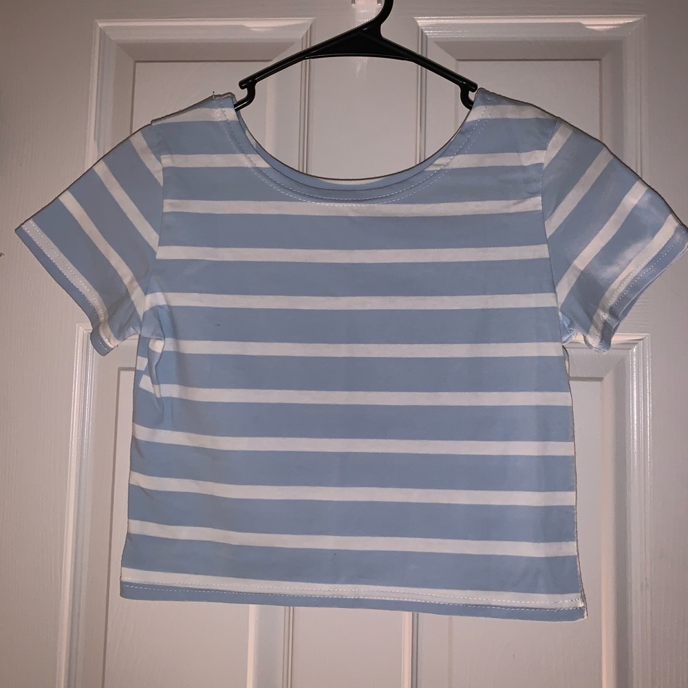 SMALL blue crop top